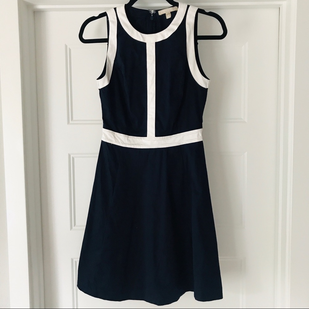 Banana Republic Navy Dress White Stripe - SIZE 2